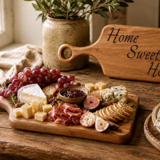 Personalized Cherry Charcuterie Board